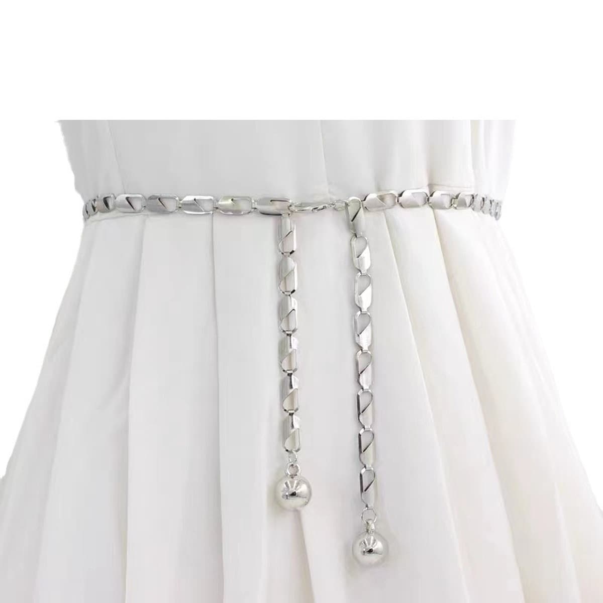 Европейский и американский трансграничный новый геометрический металлический поясная цепочка, женский тонкий ремень,...