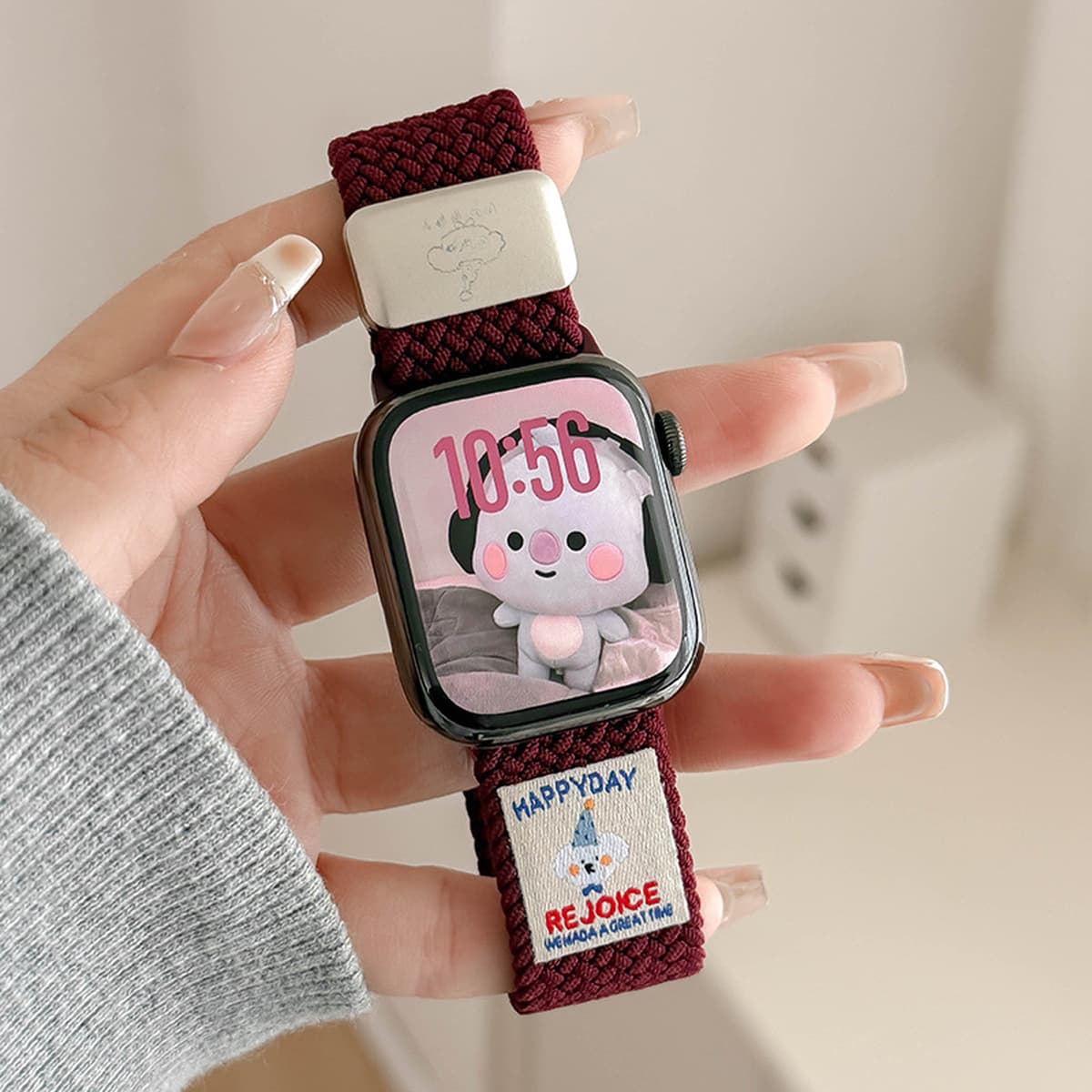 Ремешок для Apple Watch S10, iWatch 11, Apple Watch 9, магнитный, нейлоновый, спортивный, с рисунком таксы