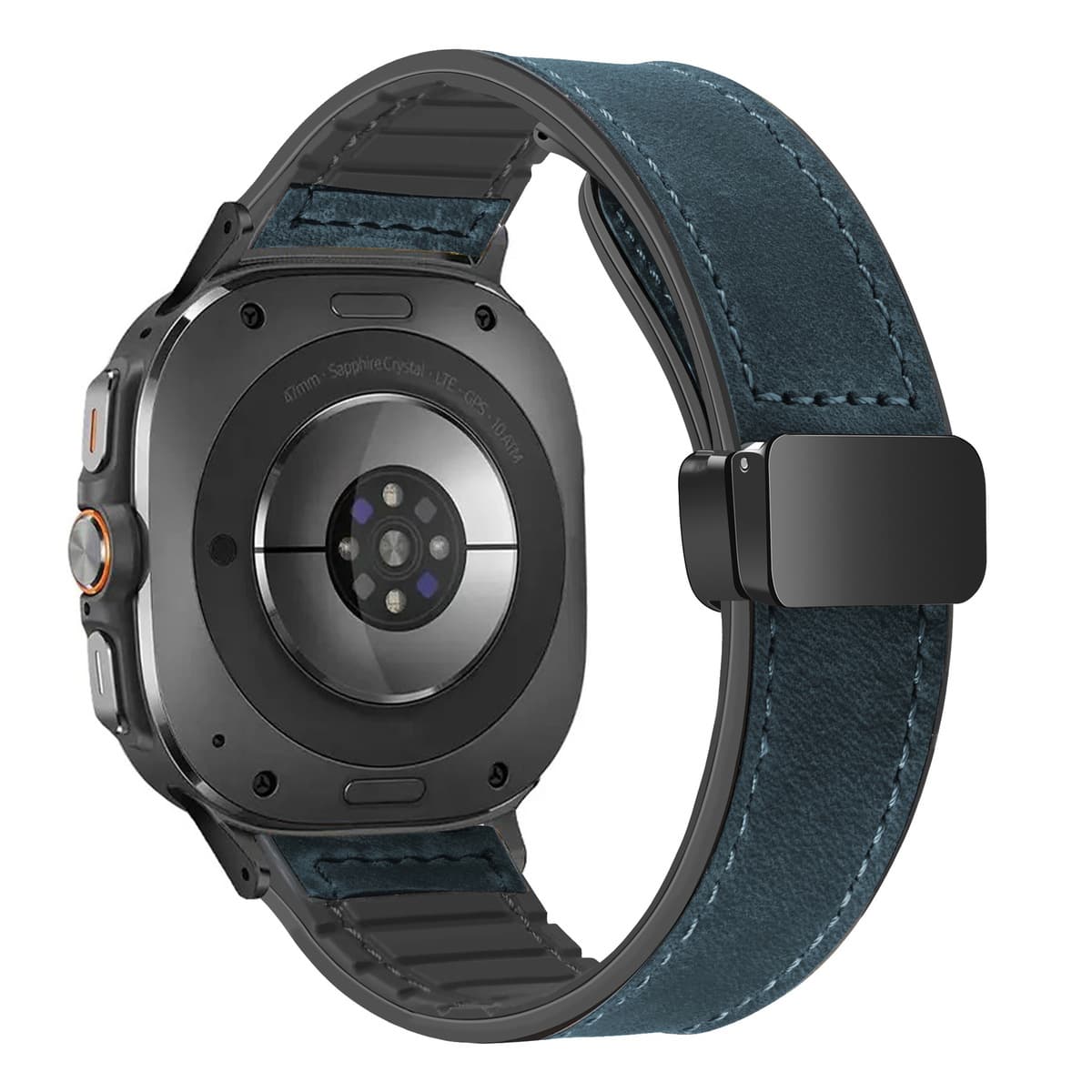 Применяет умные часы Samsung Galaxy watch7 ultra 47mm Crazy Horse с рисунком силиконовый кожаный ремешок для часов