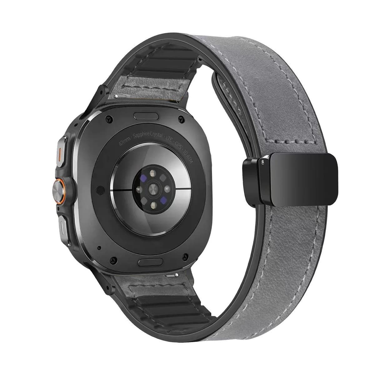 Применяет умные часы Samsung Galaxy watch7 ultra 47mm Crazy Horse с рисунком силиконовый кожаный ремешок для часов