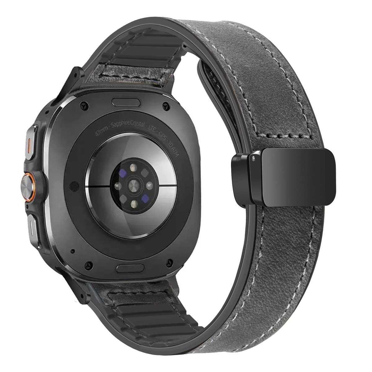 Применяет умные часы Samsung Galaxy watch7 ultra 47mm Crazy Horse с рисунком силиконовый кожаный ремешок для часов