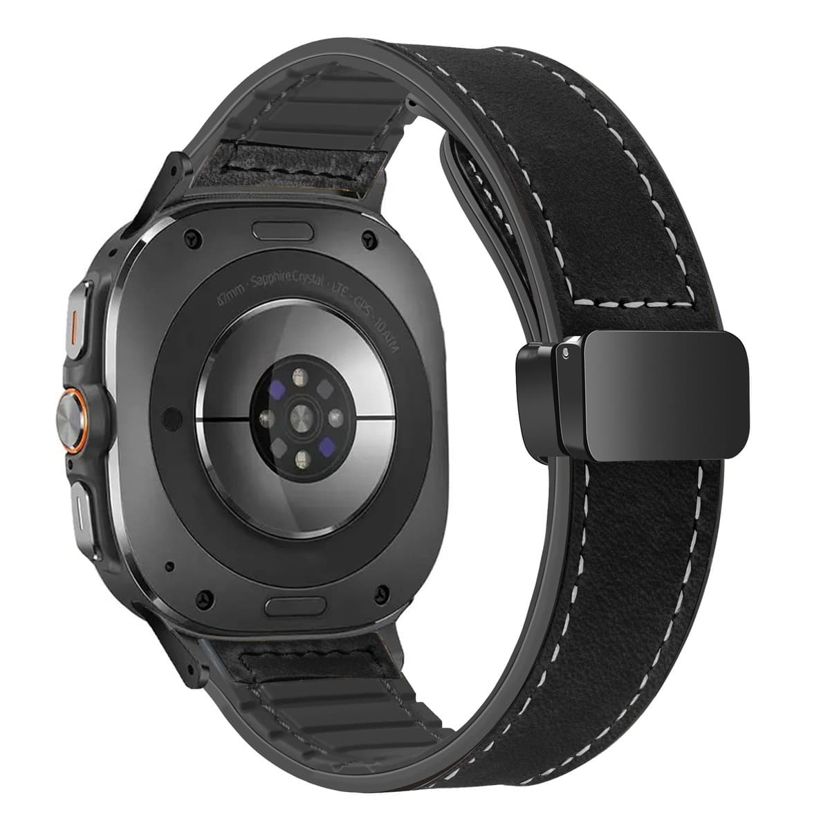 Применяет умные часы Samsung Galaxy watch7 ultra 47mm Crazy Horse с рисунком силиконовый кожаный ремешок для часов