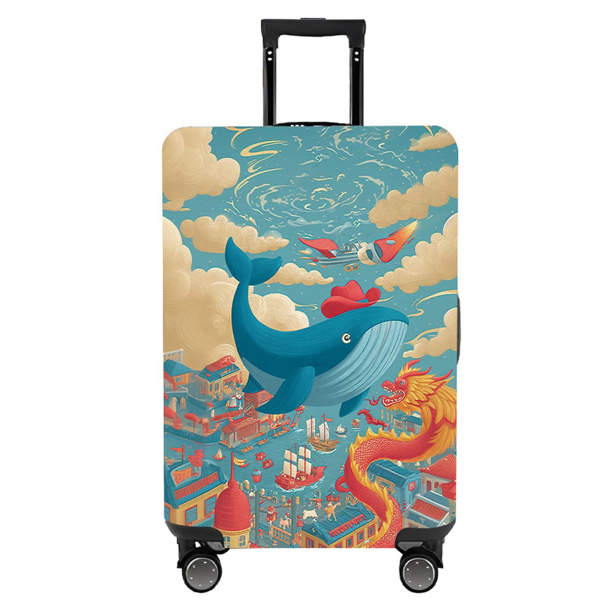 Утолщенный износостойкий эластичный чехол для чемодана на колесиках, защитный чехол для чемодана, 20/24/28/ 30inch...