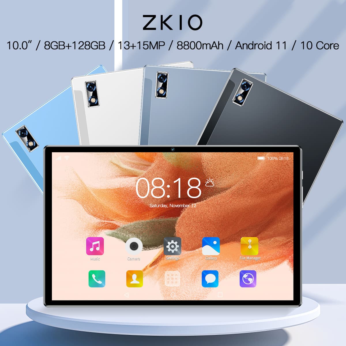 Производитель оптовый трансграничный Android Smart 10.1inch планшет с гнездом для карты 4G вызов Wi-Fi ZK10