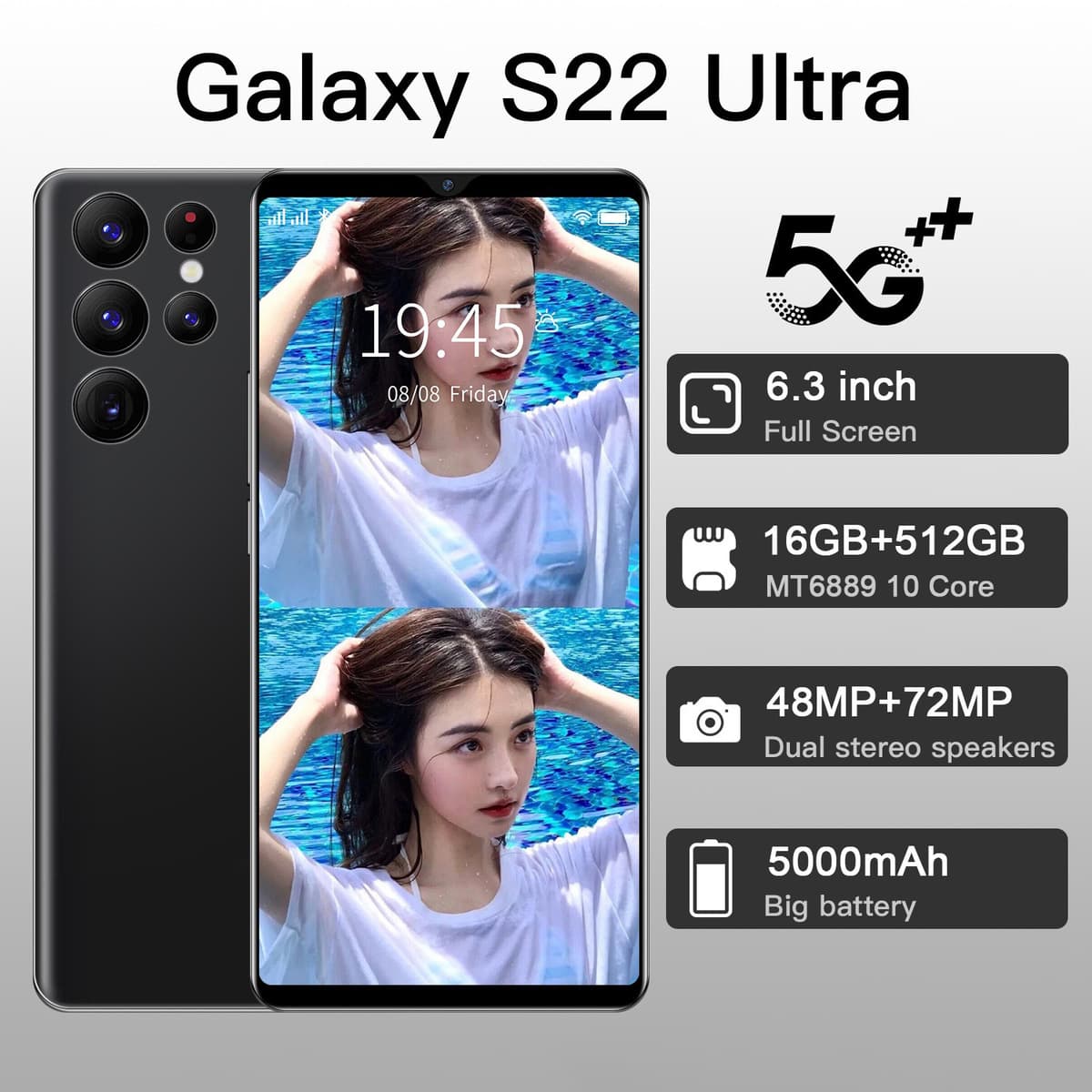 S22 Ultra мобильный телефон трансграничный исключительно для смартфонов внешней торговли оптом wish креветки кожи lazada...