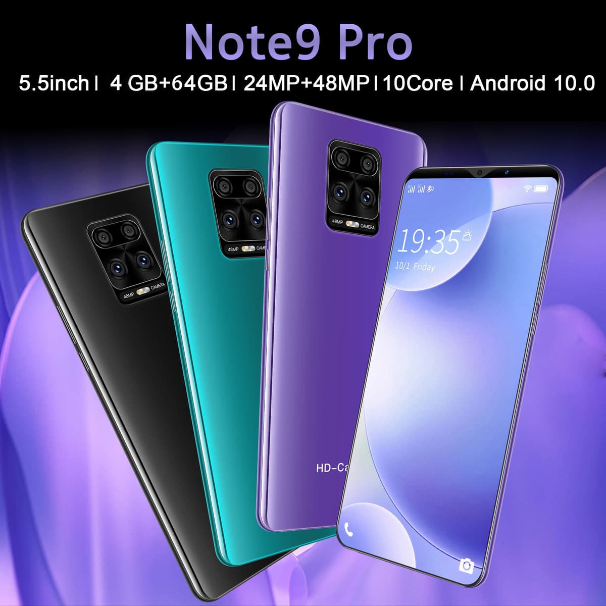 AliExpress креветки шкуры новый трансграничный электронной коммерции note9 pro Android смартфон 5,5 дюймов заводская...