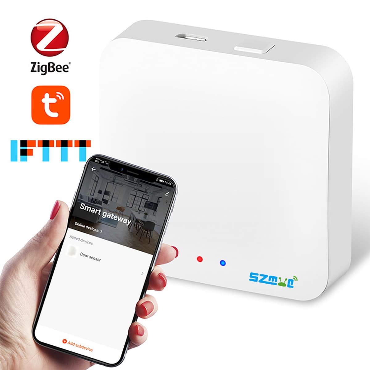 Многофункциональный шлюз Tuya для умного дома Система управления продуктами Zigbee Wi-Fi граффити шлюз ZigBee
