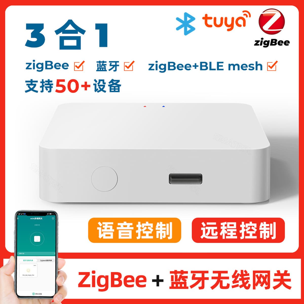 Центр управления умным домом Tuya для всего дома, многорежимный шлюз Zigbee 3.0, беспроводное устройство для домашнего...