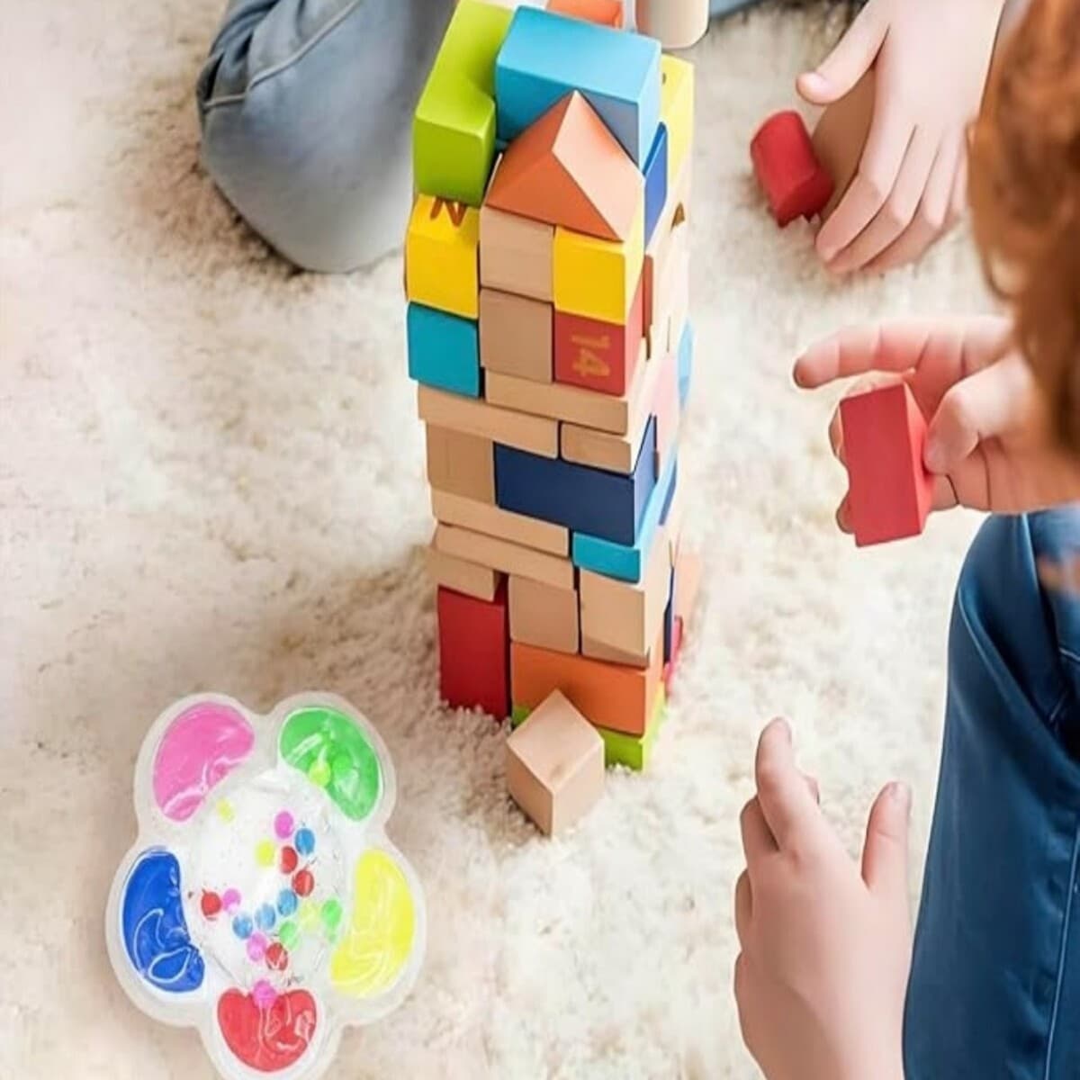 Color Sorting Toys Цветовая классификация Сенсорные игрушки Соответствие Игрушка Детская развивающая Игрушка Five Цветок