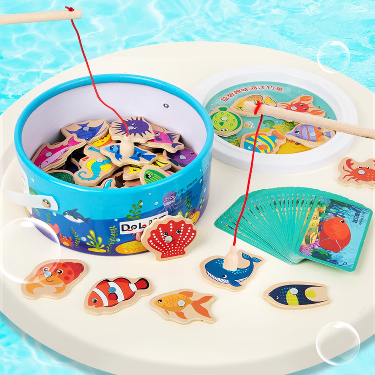 Детская головоломка Монтеса Раннее образование Учебные пособия для детей Магнитная рыбалка игра родитель-ребенок...
