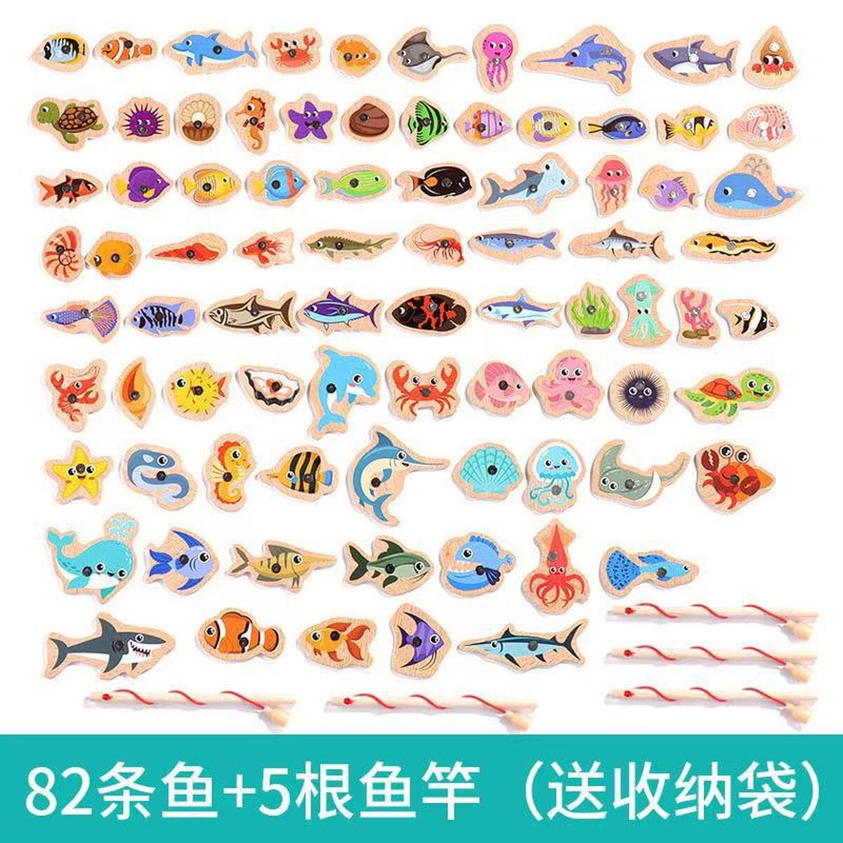 Детская головоломка Монтеса Раннее образование Учебные пособия для детей Магнитная рыбалка игра родитель-ребенок...