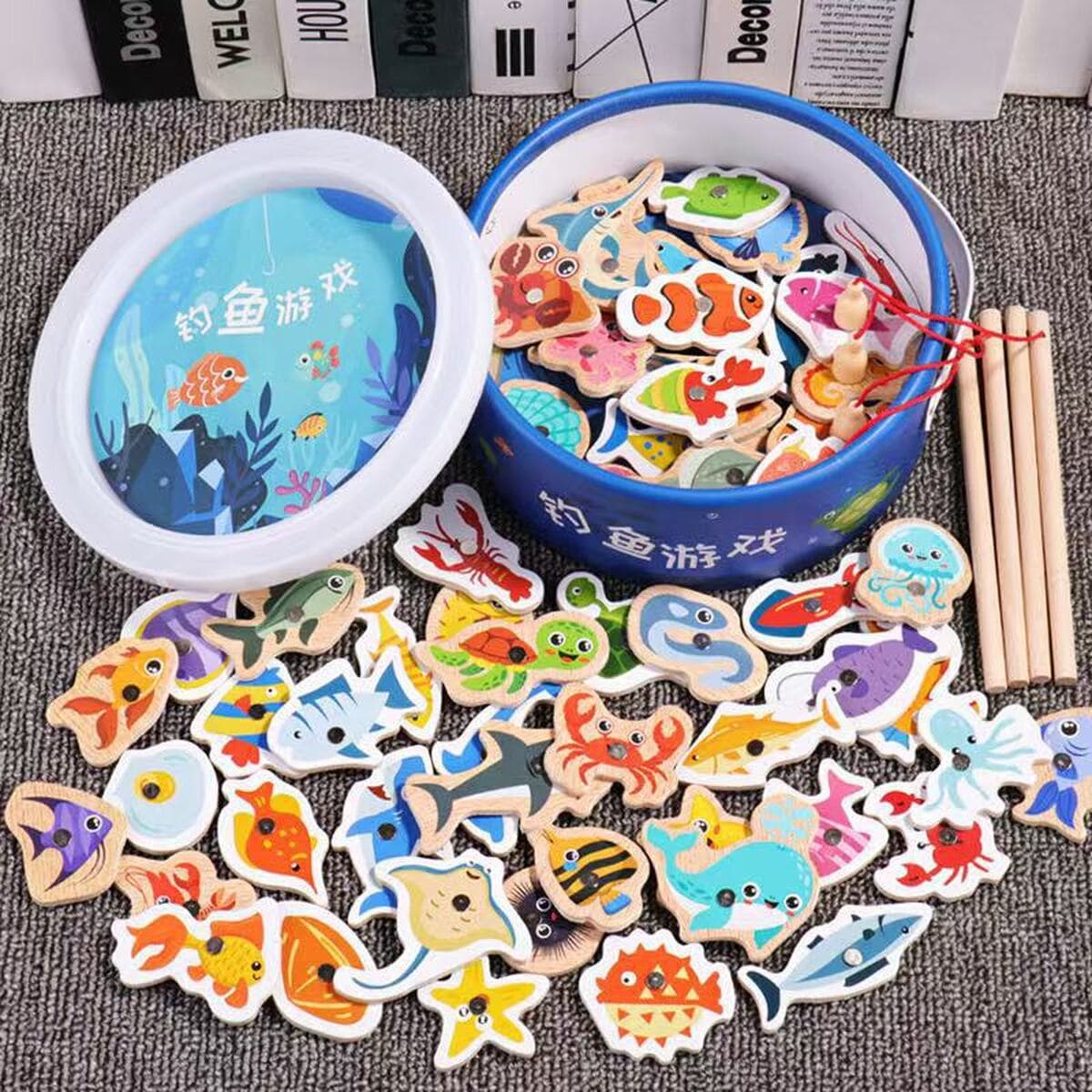 Детская головоломка Монтеса Раннее образование Учебные пособия для детей Магнитная рыбалка игра родитель-ребенок...