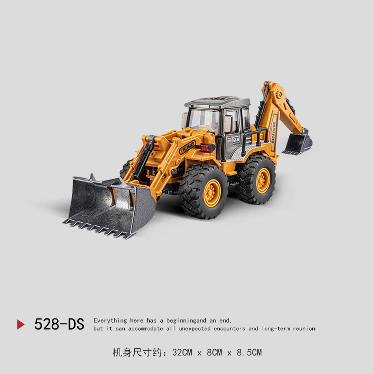 Детская игрушечная машинка из сплава, имитация большого экскаватора, модель самосвала, игрушка-транспорт для мальчиков,...