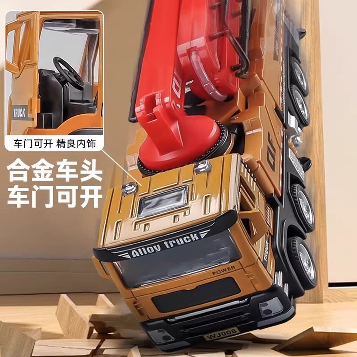 Большая модель пожарной машины из сплава, автобетононасос, игрушечная машина для бетона, которая может распылять воду,...