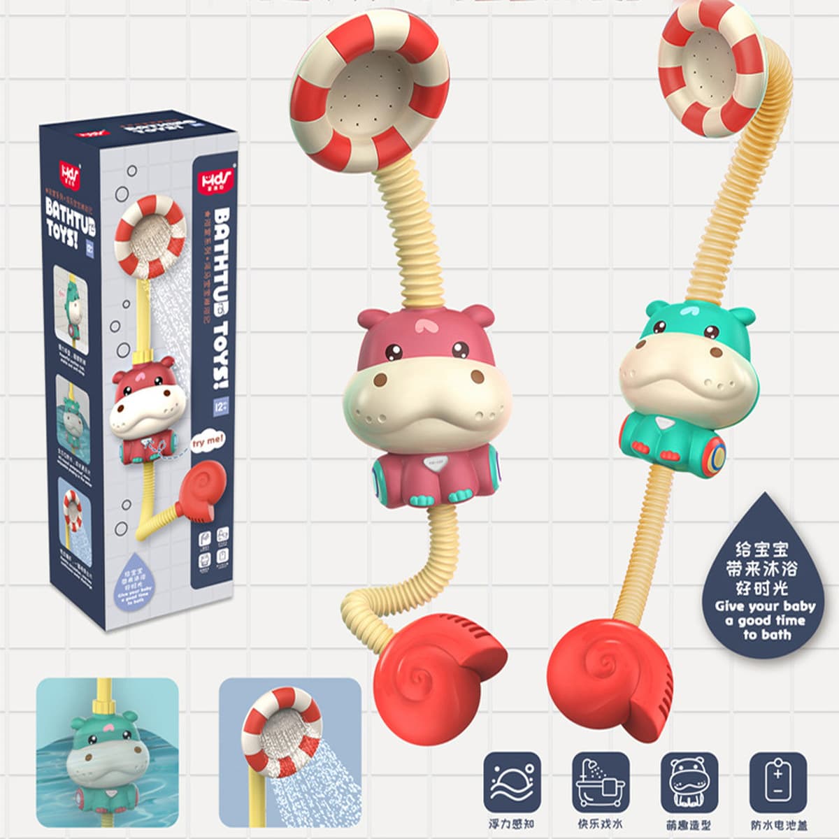 Детские игрушки для купания: плавающие и брызгающиеся черепашки, животные, уточки для мальчиков и девочек, для ванной, с...