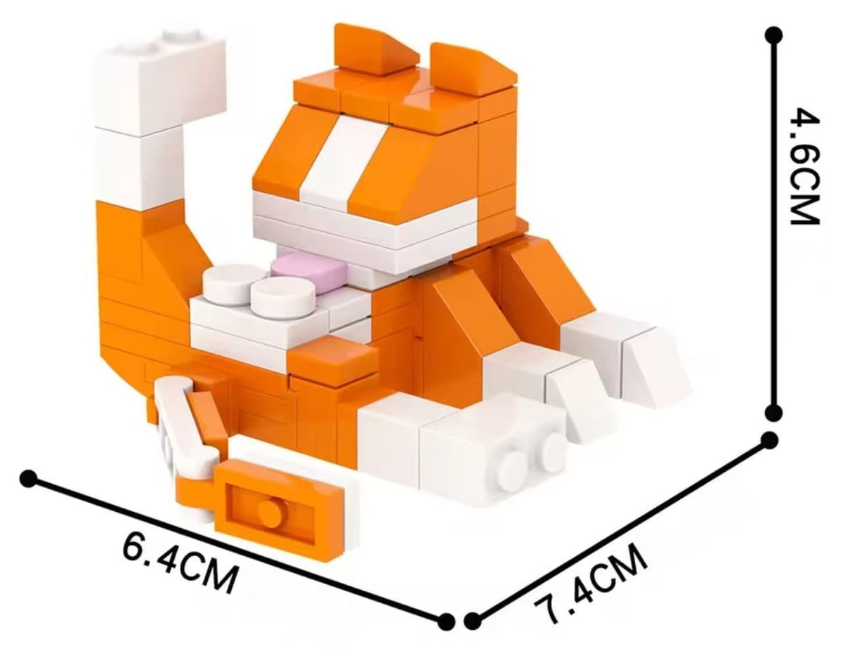 Конструктор «Коровка-кошка», игрушки-конструкторы для сборки, фигурки мелких животных, развивающие игрушки для мальчиков и...