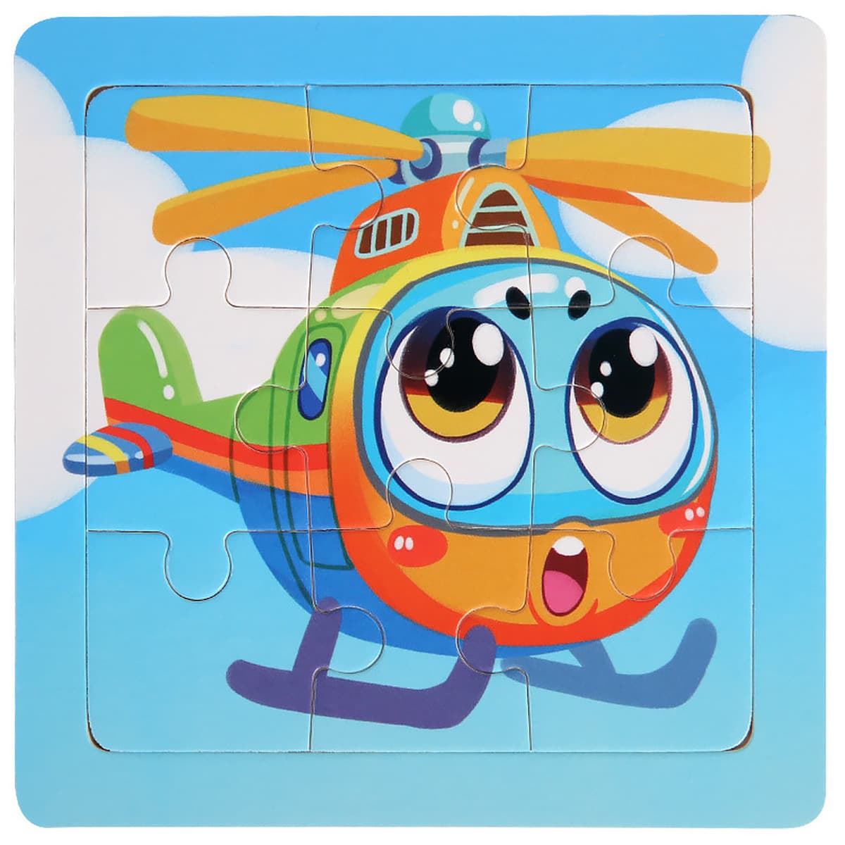 9 штук деревянных мультфильмов животных плоская головоломка детский сад ребенок мальчик девочка раннего образования