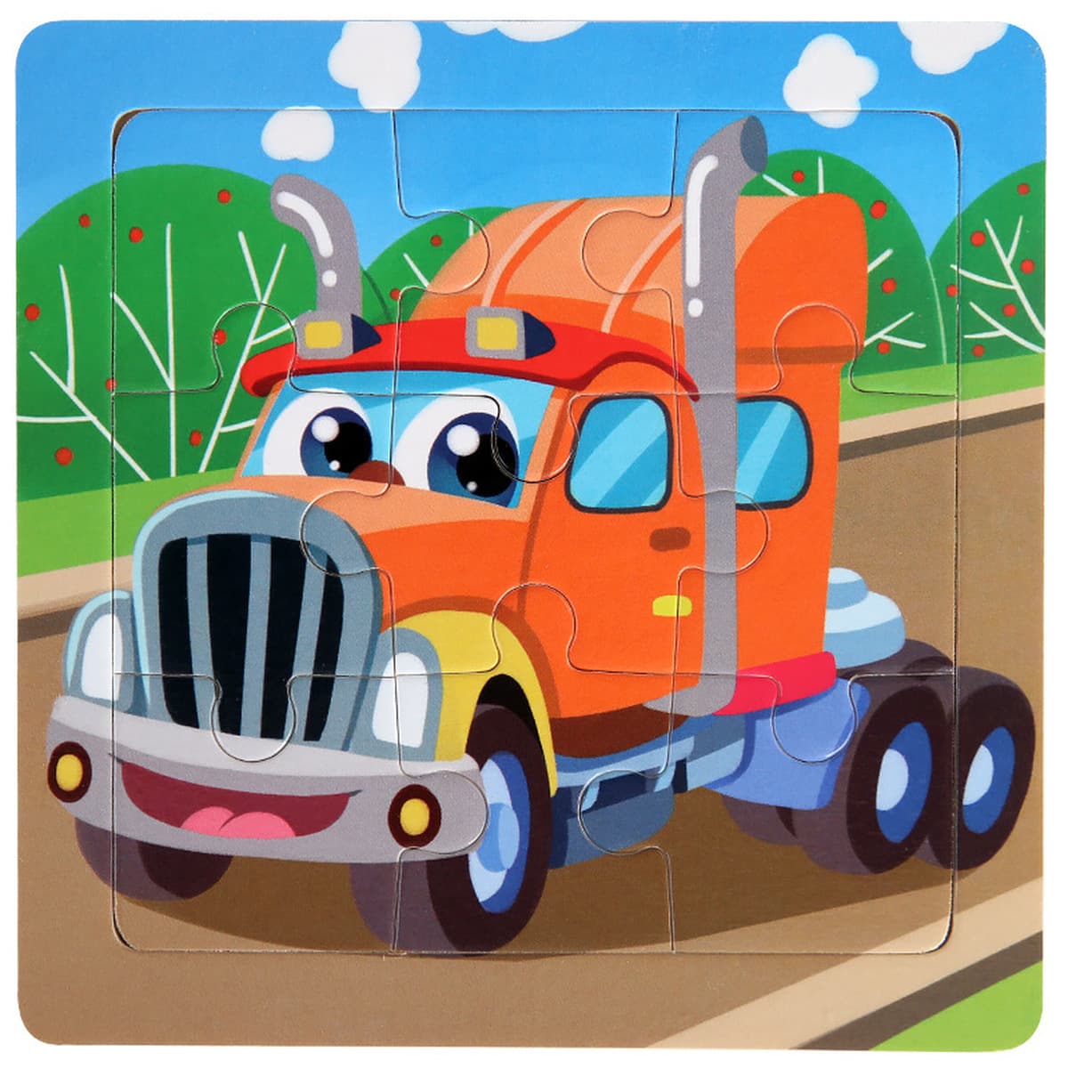 9 штук деревянных мультфильмов животных плоская головоломка детский сад ребенок мальчик девочка раннего образования