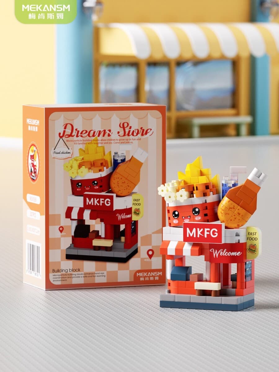 Новогодний подарок: конструктор, универсальные строительные блоки для создания уличных сцен, небольшие подарки для учащихся...