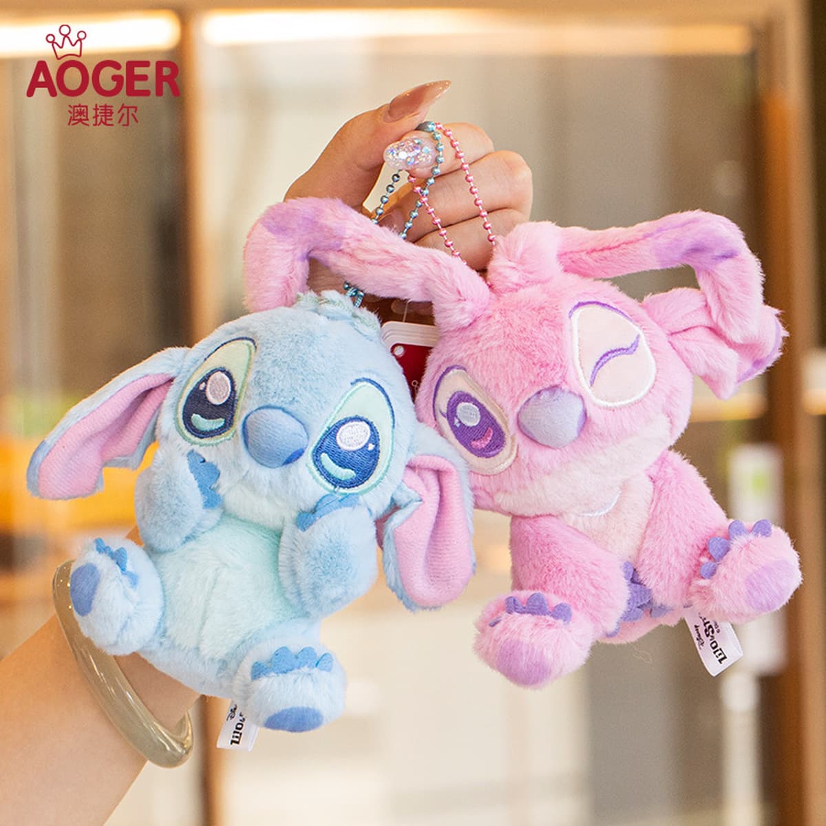 Аутентичный мягкий кулон Disney Stitch Lilo and Stitch Angel Series, брелок для куклы с героями мультфильмов