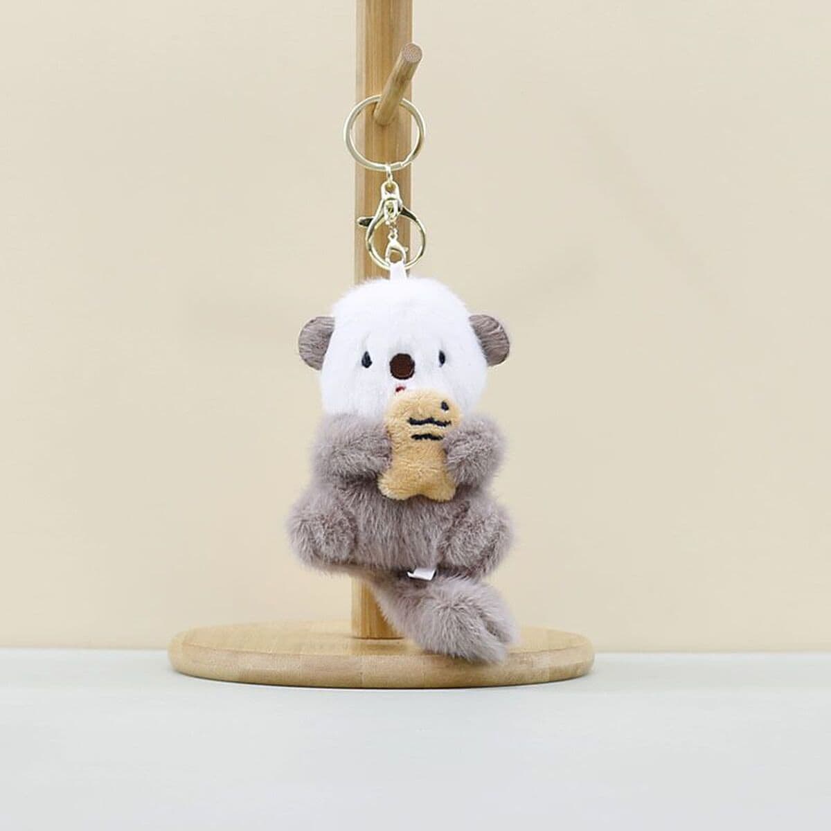 Новый плюшевый брелок с мультяшной морской выдрой, маленький кулон с рыбой, плюшевая кукла морской собаки, подвеска для...