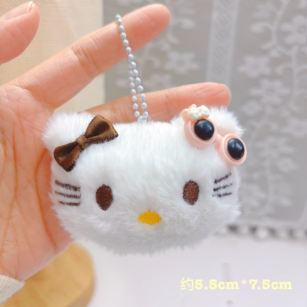 Популярный пищащий плюшевый брелок-подвеска в виде милого котенка, игрушка для автоматов с игрушками, плюшевая кукла