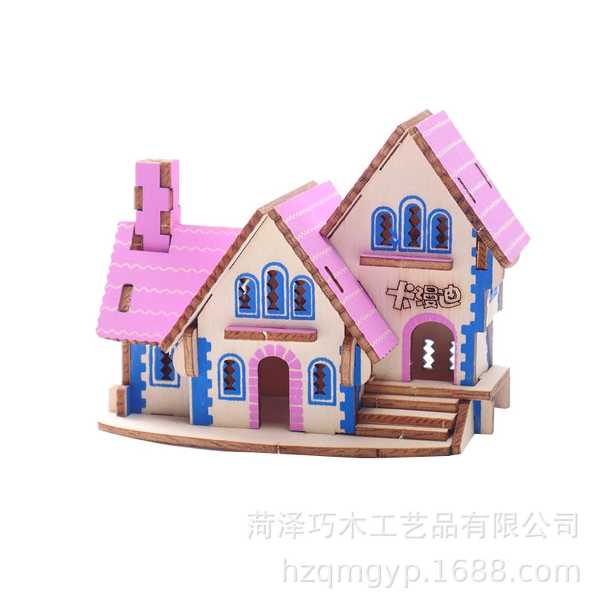 Деревянный 3D стерео пазл, детский развивающий строительный пазл, модель «сделай сам», собранный вручную, маленький домик,...