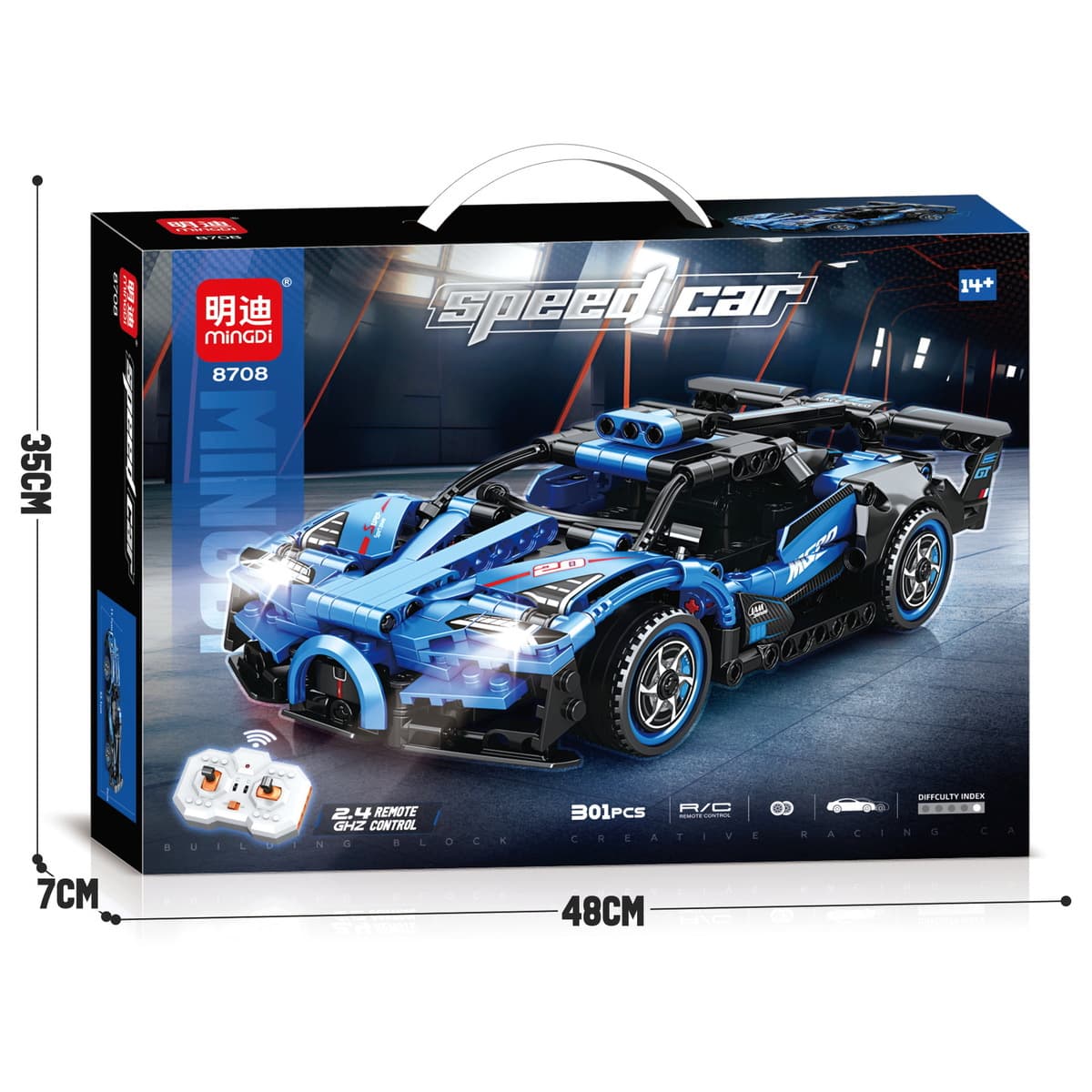 1:24 Mindi 2.4G технология дистанционного управления гоночный автомобиль совместим с Lego гранулированный набор строительных...