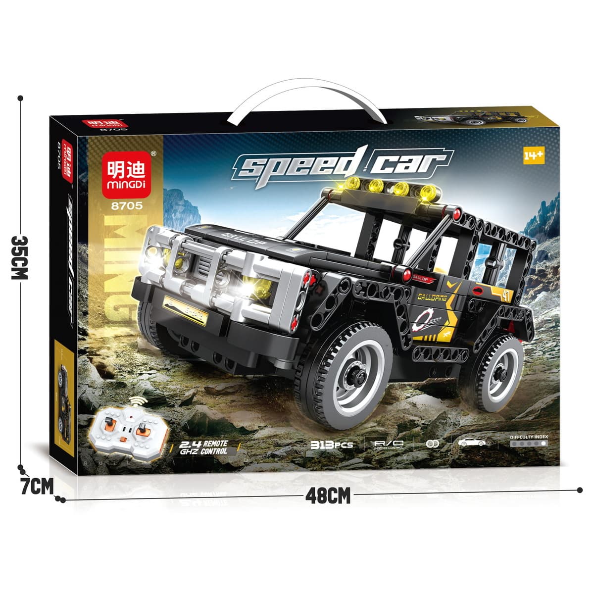 1:24 Mindi 2.4G технология дистанционного управления гоночный автомобиль совместим с Lego гранулированный набор строительных...