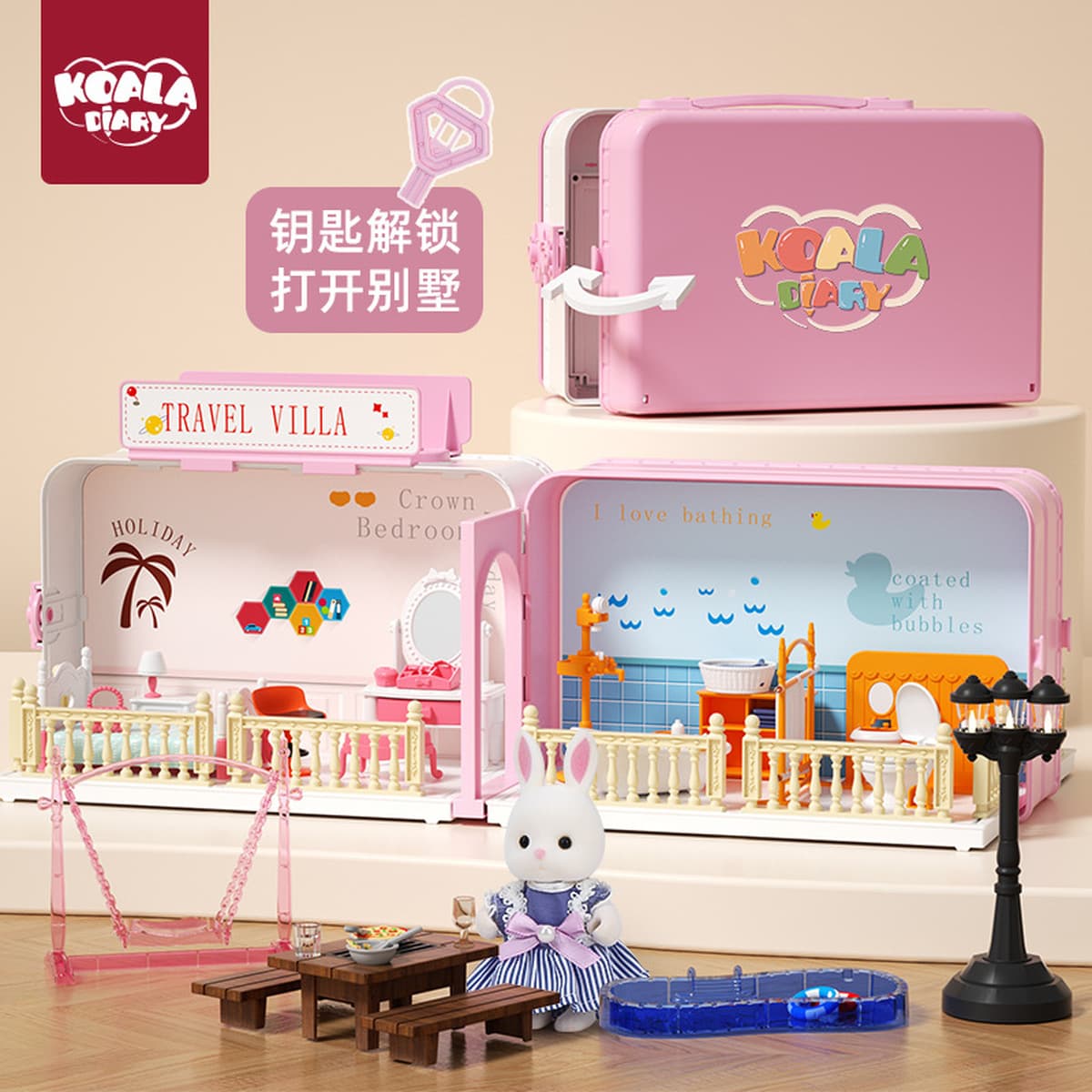 Детские игрушки для девочек: портативный кукольный домик, подарок на день рождения, мебель для кукольного домика, кухонный...