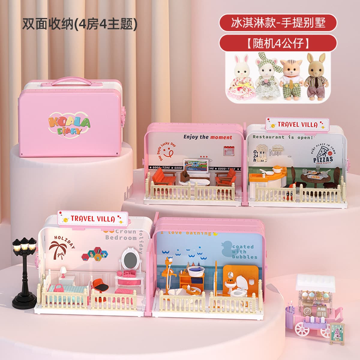 Детские игрушки для девочек: портативный кукольный домик, подарок на день рождения, мебель для кукольного домика, кухонный...