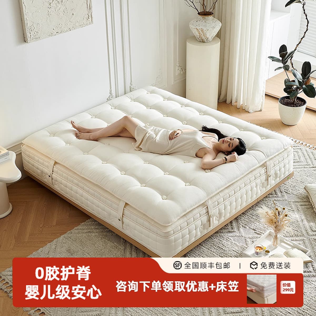 Матрас ручной работы для детской кроватки, шерстяной матрас с тафтингом Simmons Dream Soft, двухслойный мини-матрас с...