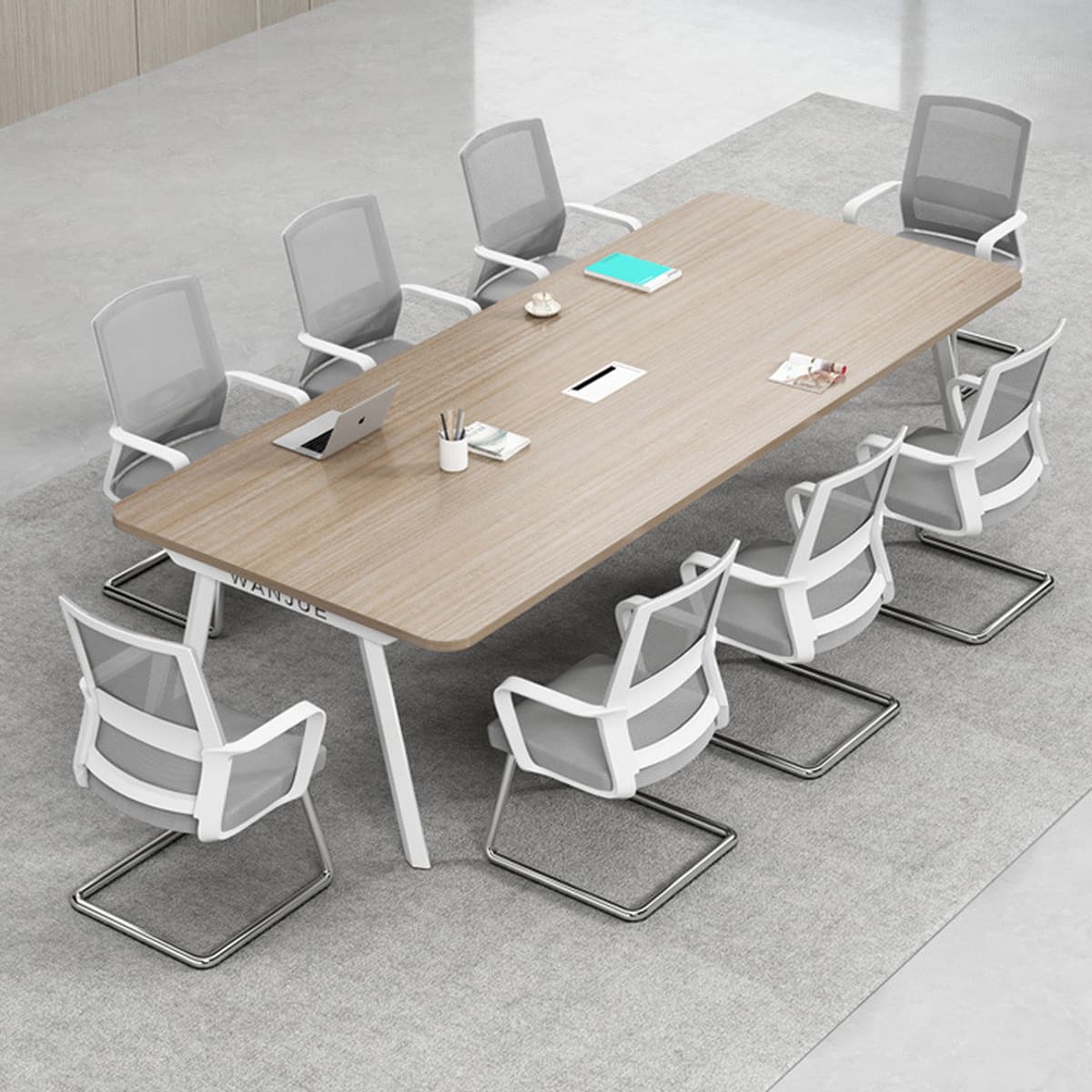 Конференц-стол Длинный стол Простой современный бизнес-бар Стол для приема Шэньчжэнь Конференц-зал Стол для переговоров и...