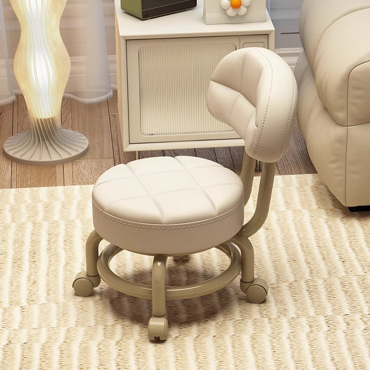 Маленький поворотный табурет для дверного проема, передвижной табурет для смены обуви для домашнего использования в гостиной...