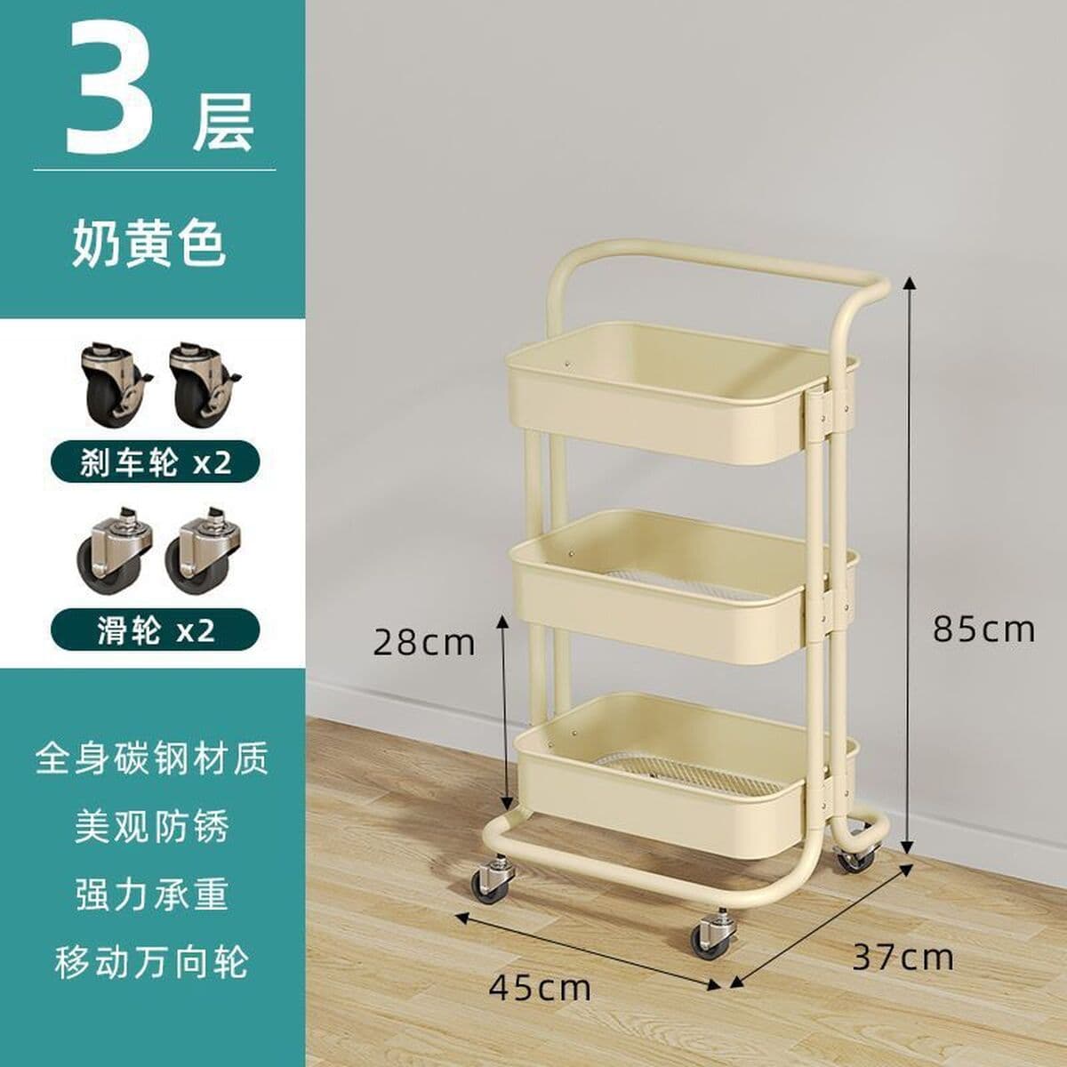 Мобильная стеллажная система, кухонный стеллаж, подставка для закусок в гостиной, прикроватная тумбочка для ванной, домашняя...