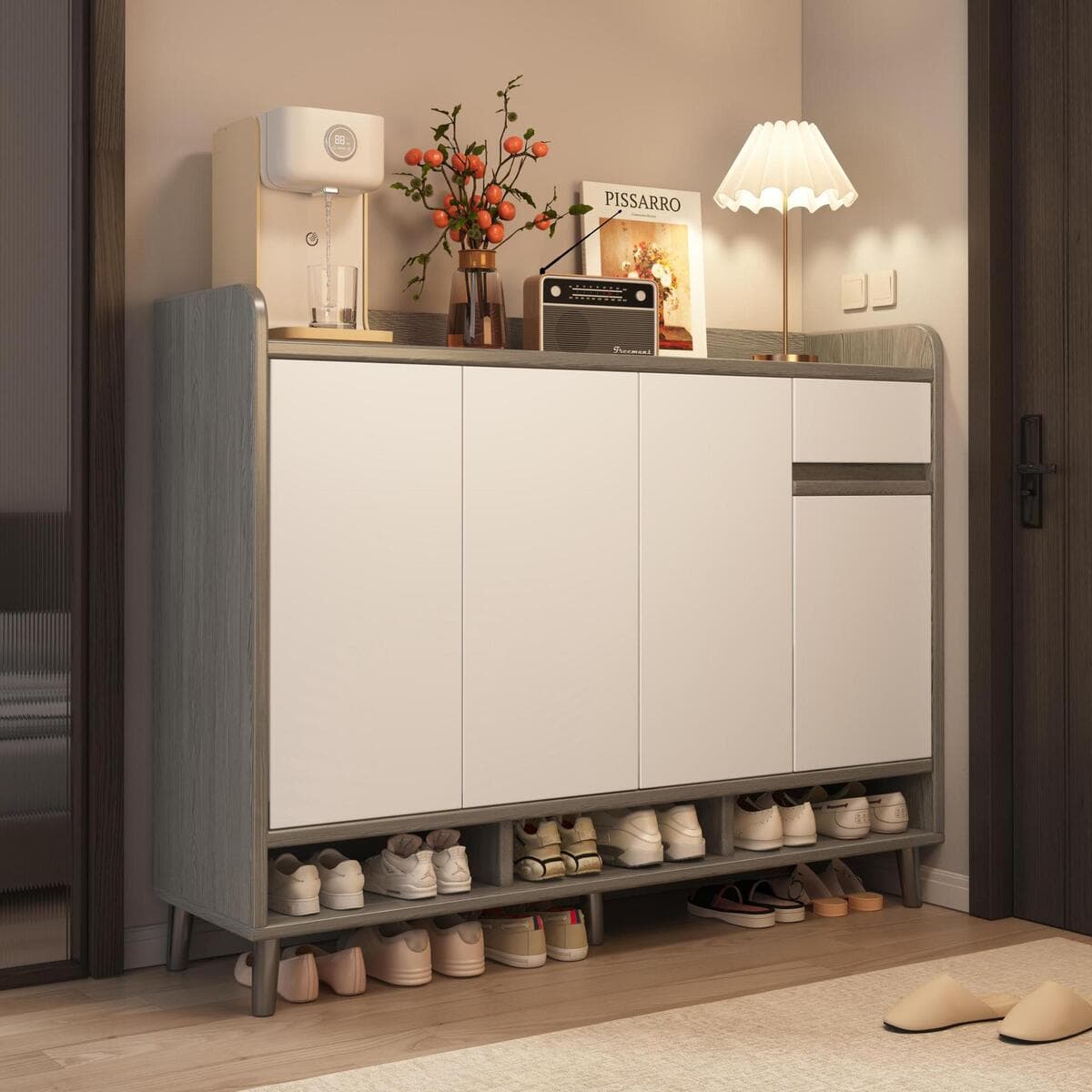 Шкаф для обуви Juxinlai для прихожей, новая модель 2025 года, внутренний шкаф для хранения обуви, встроенный настенный...