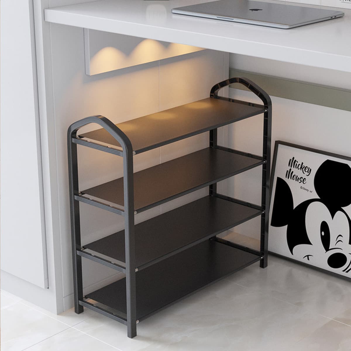 Простая многослойная полка для обуви для домашнего использования, пылезащитный шкаф для обуви для входа в общежитие,...