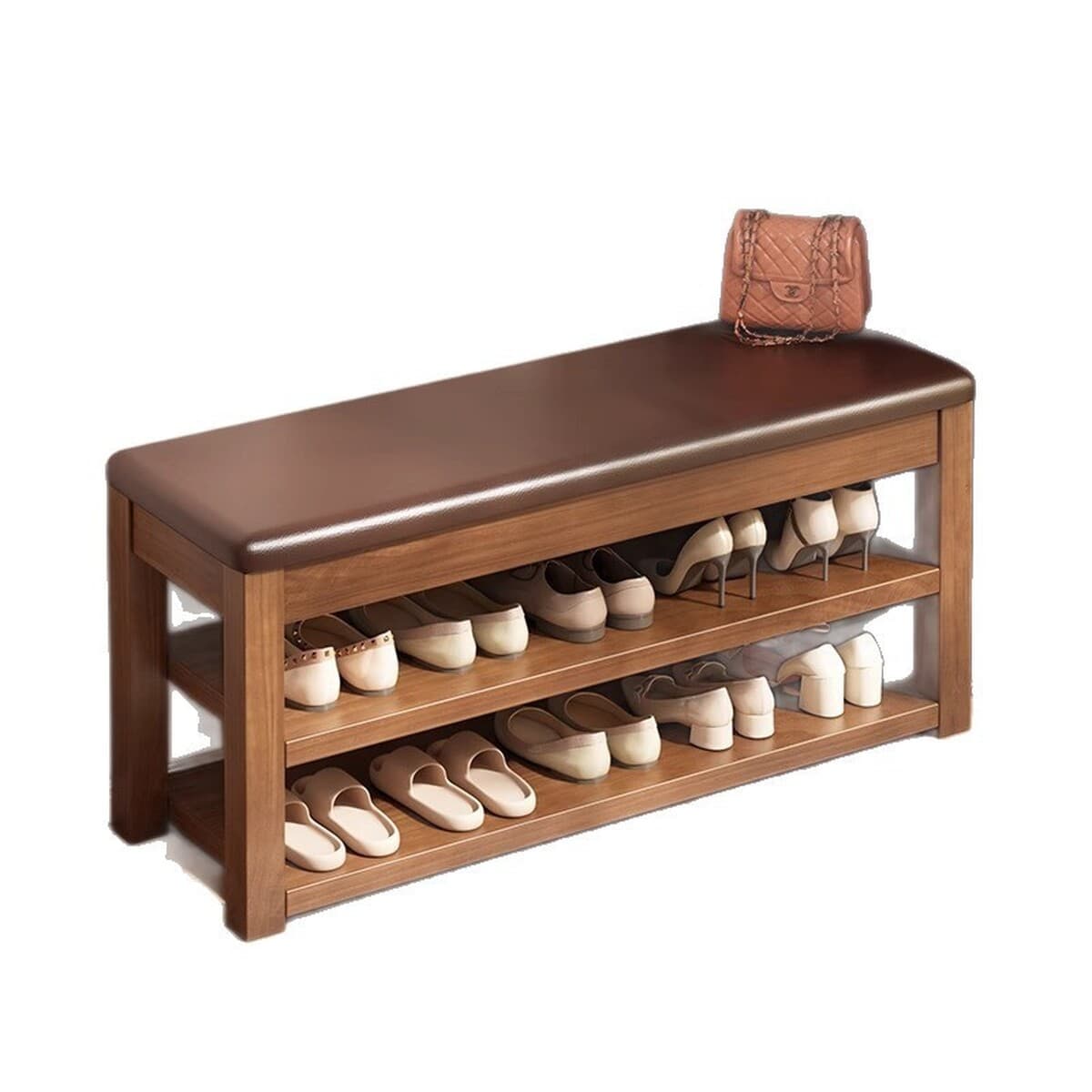 Скамейка для переобувания из цельного дерева для прихожей, длинная скамейка для домашнего использования, полка для обуви в...
