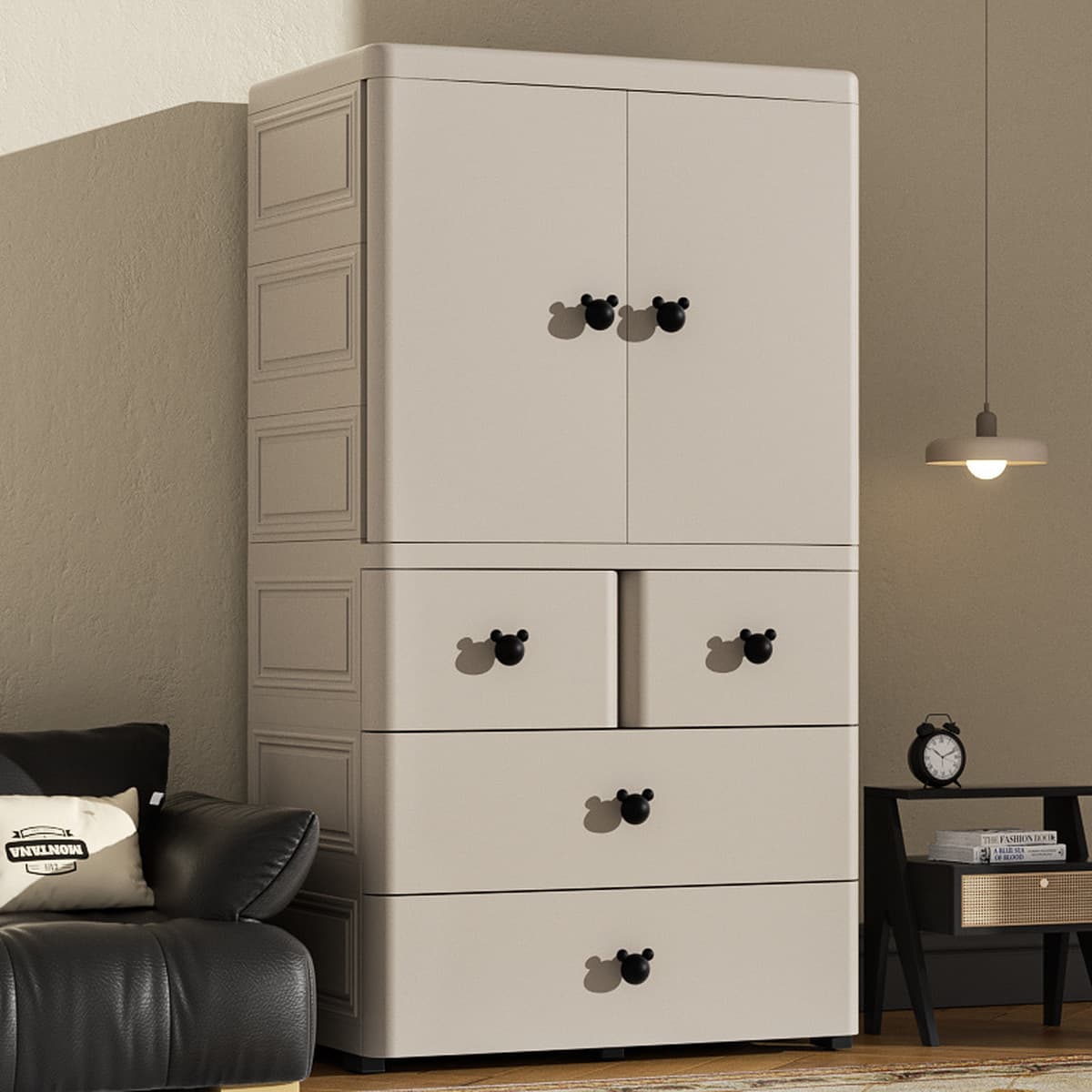 Youyi Point 80cm утолщенный двойной дверной детский шкаф шкаф для хранения детей простой шкаф для одежды для детей