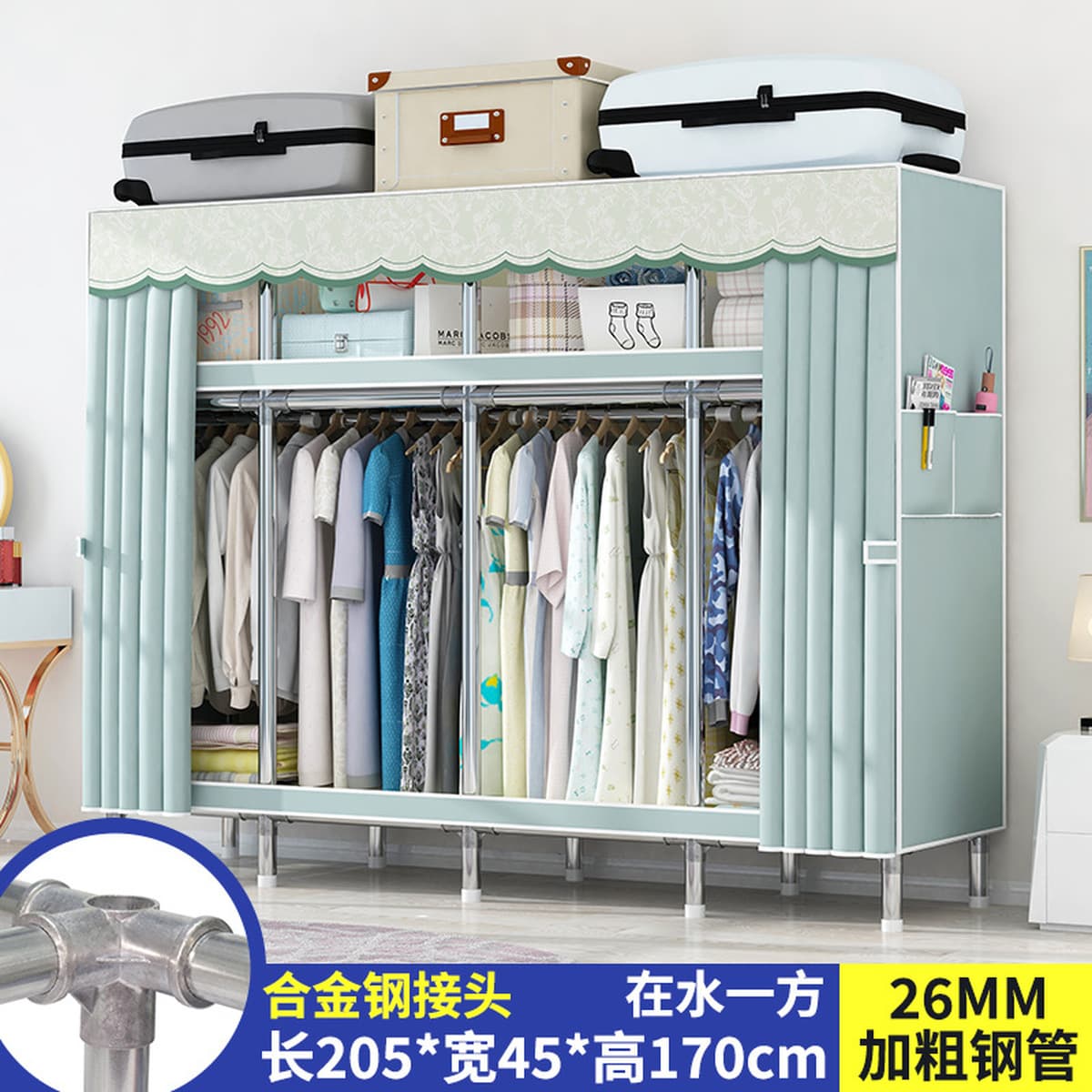 Современный простой толстый и усиленный гардероб Домашняя спальня простой тканый гардероб