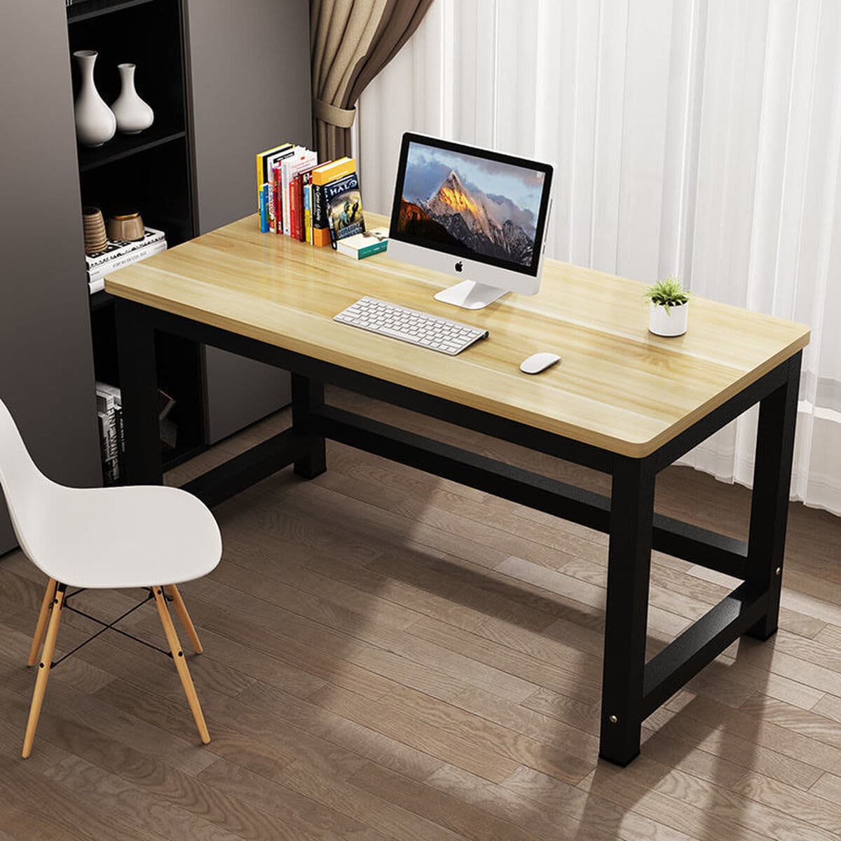 Новый компьютерный стол, утолщенный настольный стол, домашний письменный стол, прямоугольный студенческий простой стол,...