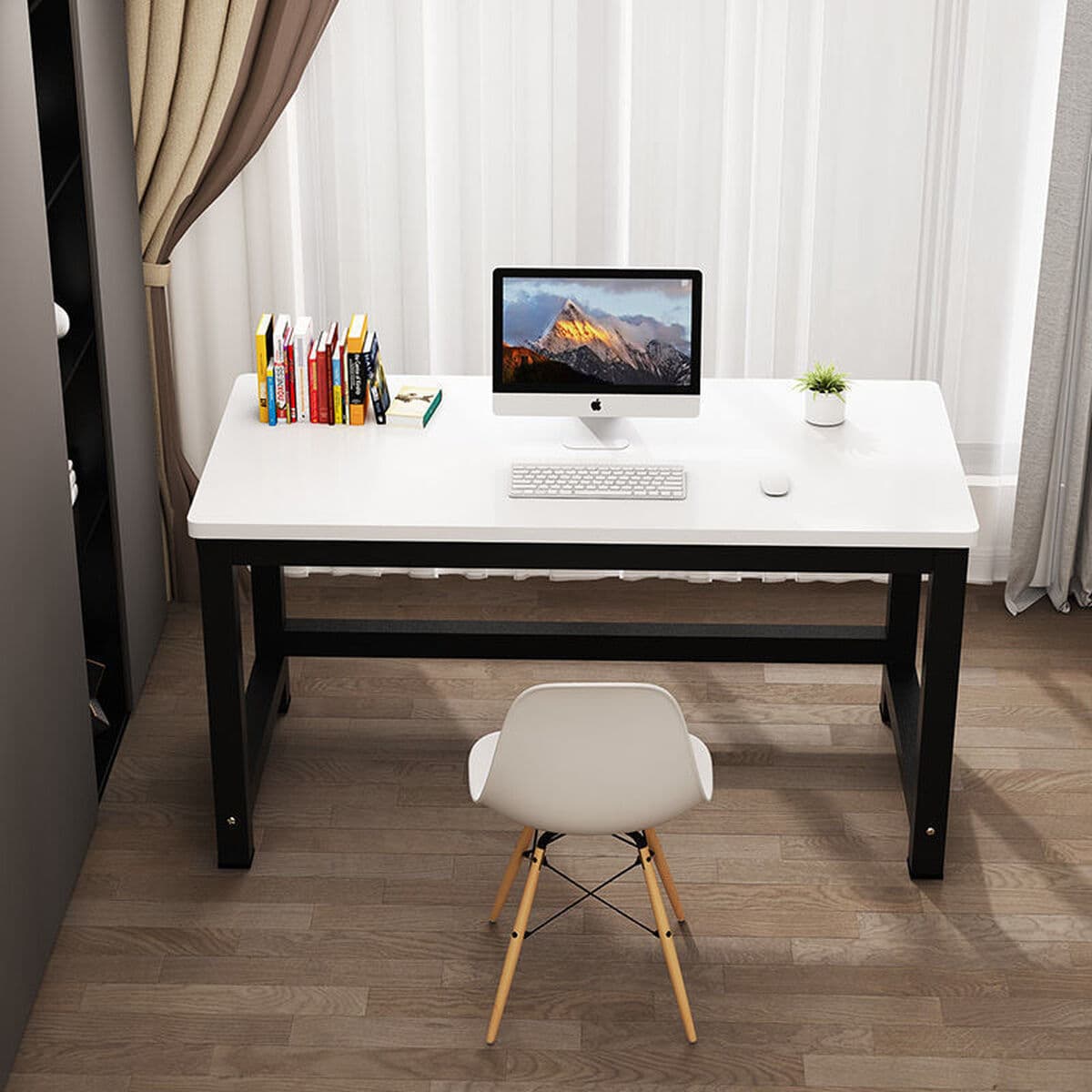 Новый компьютерный стол, утолщенный настольный стол, домашний письменный стол, прямоугольный студенческий простой стол,...