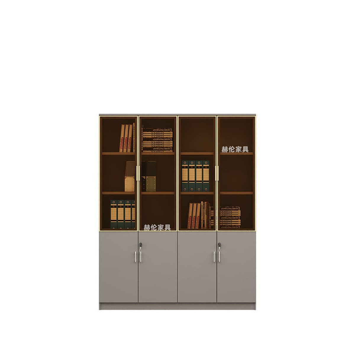 Стеклянный шкаф, картотечный шкаф, деревянный низкий шкаф для хранения данных, простой современный офисный файловый высокий...