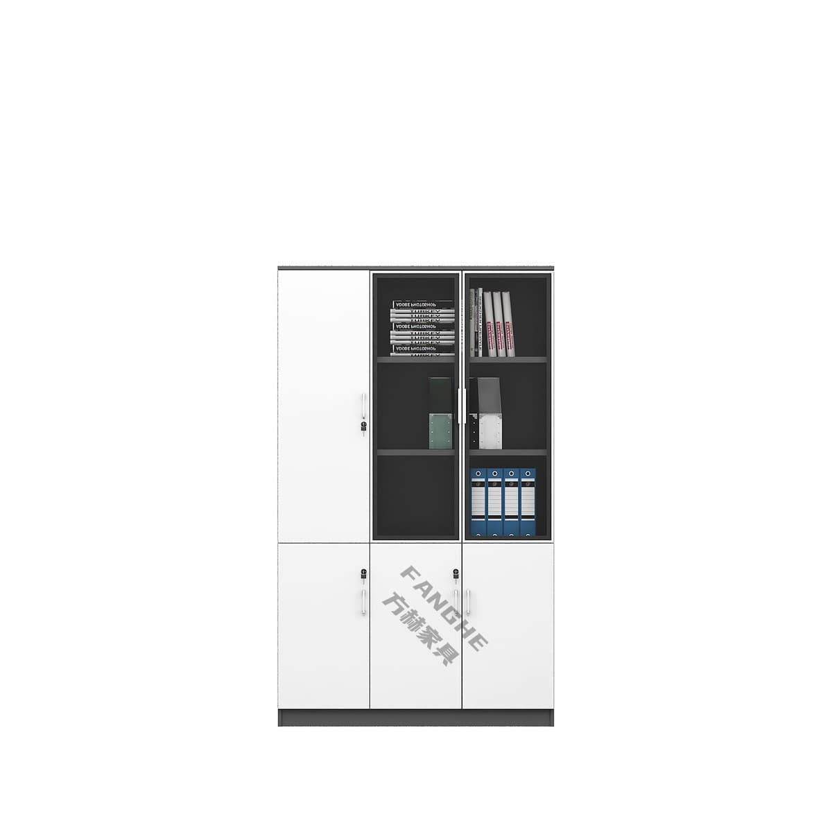 Стеклянный шкаф, картотечный шкаф, деревянный низкий шкаф для хранения данных, простой современный офисный файловый высокий...