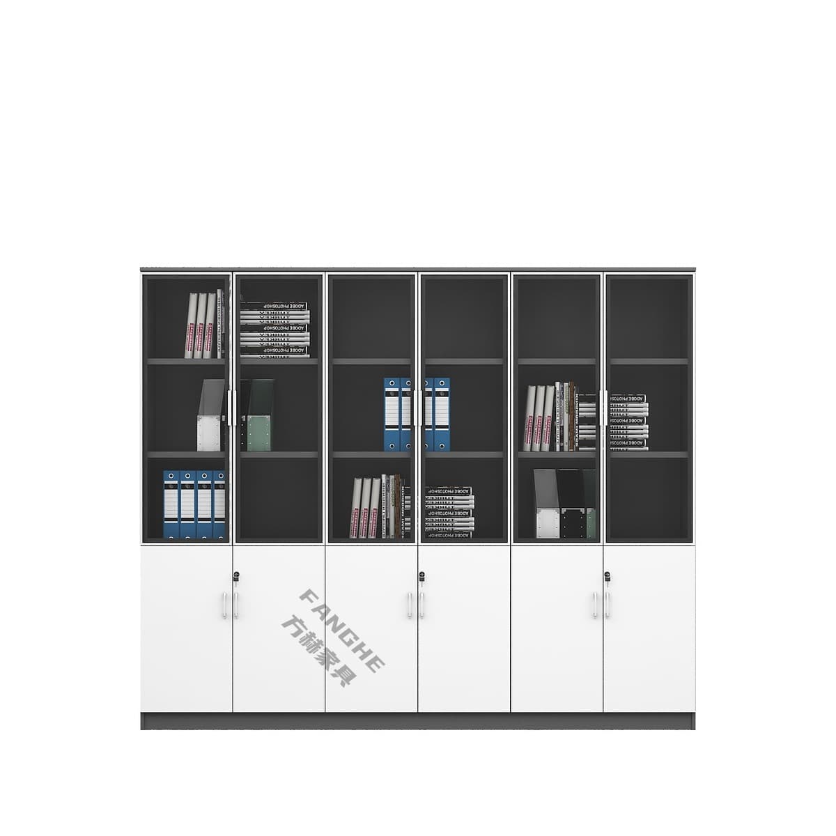 Стеклянный шкаф, картотечный шкаф, деревянный низкий шкаф для хранения данных, простой современный офисный файловый высокий...