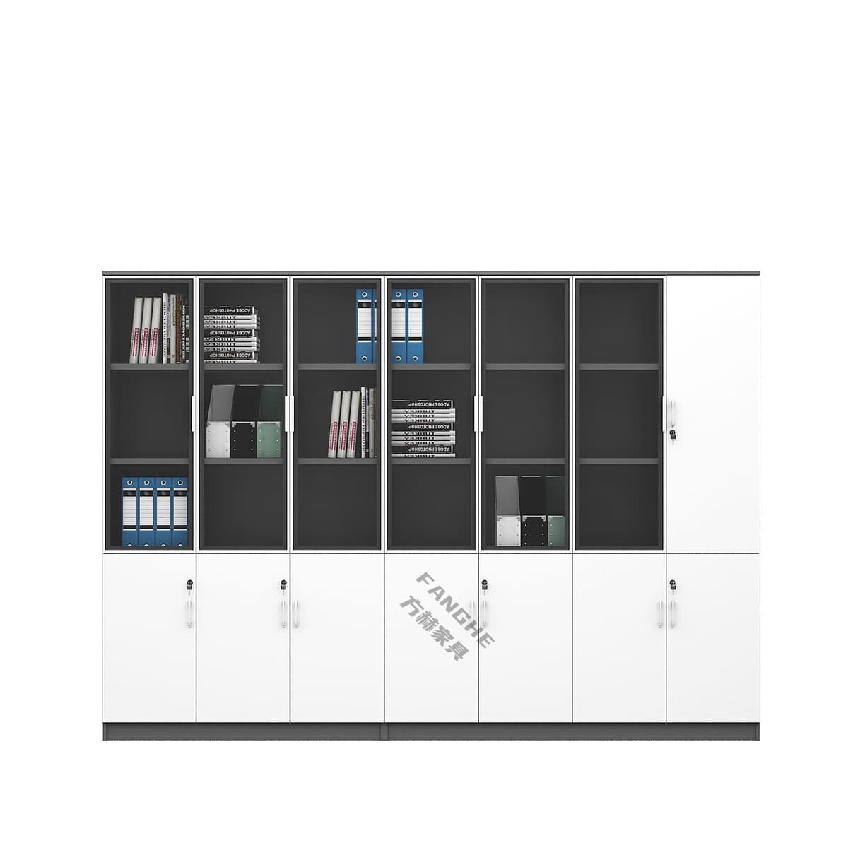 Стеклянный шкаф, картотечный шкаф, деревянный низкий шкаф для хранения данных, простой современный офисный файловый высокий...