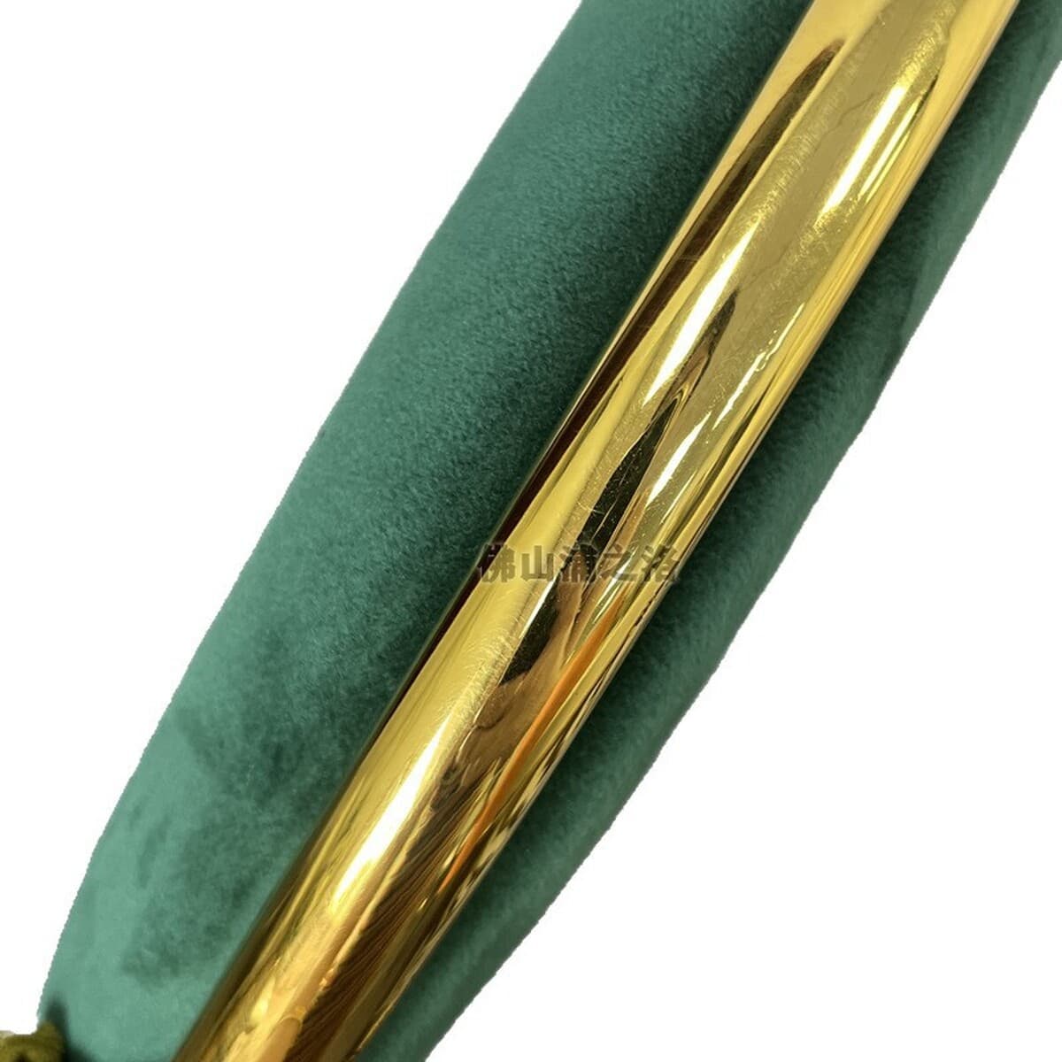 Обеденный стул из кованого железа с золотым покрытием и зеленым бархатом, круглой спинкой, в современном минималистичном...