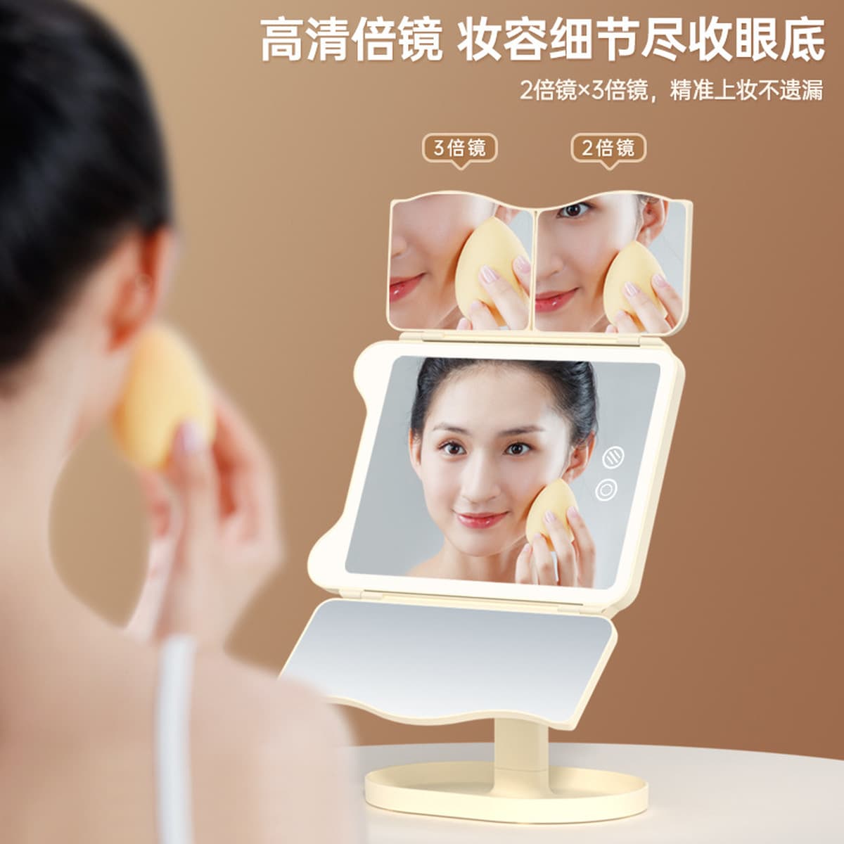 Светодиодное зеркало для макияжа с подсветкой настольное зеркало для макияжа Регулируемый съемный праздничный подарок на...