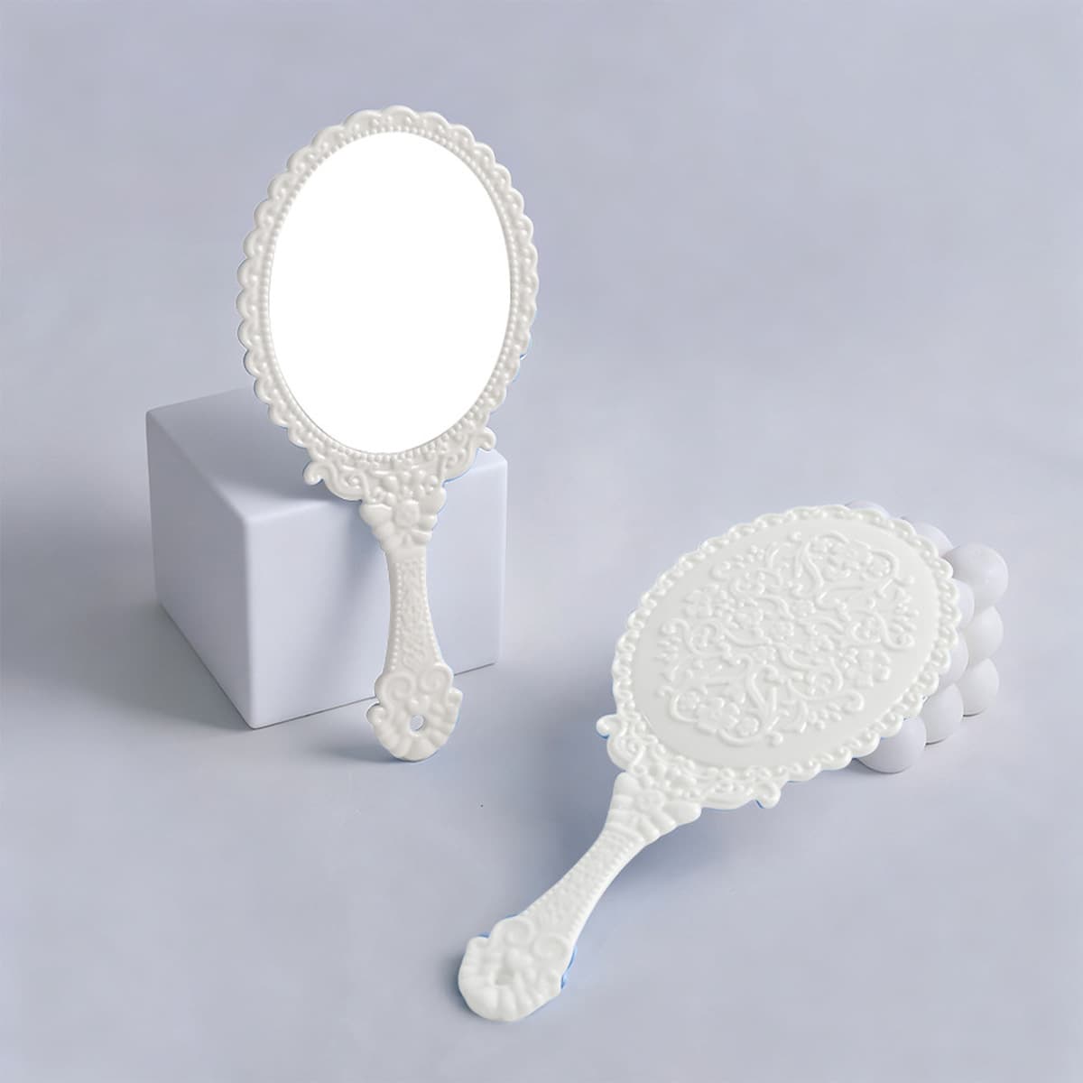 Новое зеркало в ретро-стиле, большое зеркало для макияжа с гальваническим покрытием под розовое золото, зеркало высокой...