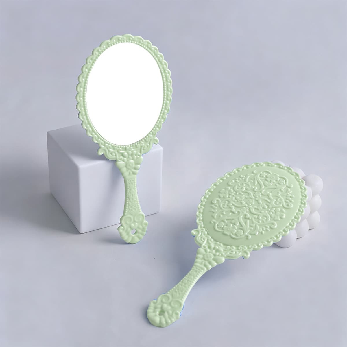 Новое зеркало в ретро-стиле, большое зеркало для макияжа с гальваническим покрытием под розовое золото, зеркало высокой...